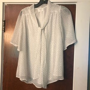 Sienna Sky Black and White Polka Dot Blouse